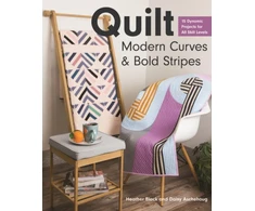 KNYGA Heather Black Quilt Modern Curves &amp; Bold Stripes