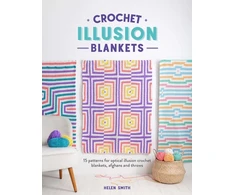 KNYGA Helen Smith Crochet Illusion Blankets, 15 Patterns for Optical Illusion Crochet Blankets, Afghans and Throws