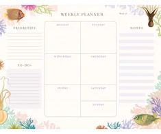 KNYGA Insights Art of Nature: Under the Sea Weekly Planner Notepad
