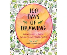 KNYGA Jennifer Orkin Lewis 100 Days of Drawing (Guided Sketchbook): Sketch, Paint, and Doodle Towards One Creative Goal