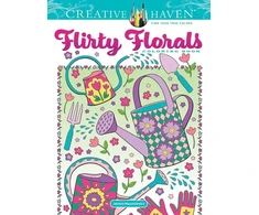 KNYGA Jessica Mazurkiewicz Creative Haven Flirty Florals Coloring Book