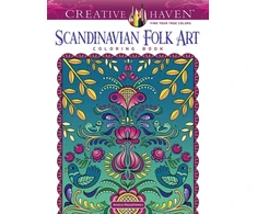 KNYGA Jessica Mazurkiewicz Creative Haven Scandinavian Folk Art Coloring Book