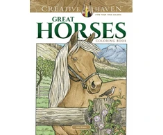 KNYGA John Creative Haven Great Horses Coloring Book