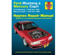 KNYGA John Haynes Ford Mustang, Ghia &amp; Cobra (1979-1993) &amp; Mercury Capri, Ghia &amp; RS (1979-1986) in-line 4 cyl &amp; 6 cyl, V6 &amp; V8 Haynes Repair Manual (USA)