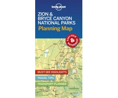 KNYGA Lonely Planet Zion &amp; Bryce Canyon National Parks Planning Map