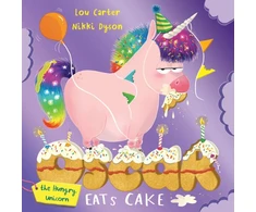 KNYGA Lou Carter Oscar the Hungry Unicorn Eats Cake