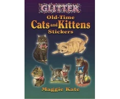 KNYGA Maggie Kate Glitter Old-Time Cats and Kittens Stickers