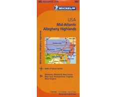 KNYGA Midatlantic - Michelin Regional Map 582