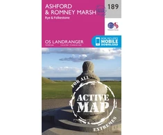 KNYGA Ordnance Survey Ashford &amp; Romney Marsh, Rye &amp; Folkestone