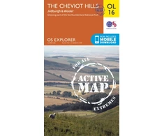 KNYGA Ordnance Survey The Cheviot Hills, Jedburgh &amp; Wooler