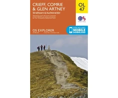 KNYGA Ordnance Survey Crieff, Comrie &amp; Glen Artney, Strathearn &amp; Auchterarder