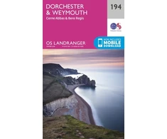 KNYGA Ordnance Survey Dorchester &amp; Weymouth, Cerne Abbas &amp; Bere Regis