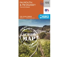 KNYGA Ordnance Survey Falmouth and Mevagissey, Truro and St Mawes