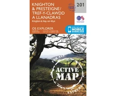 KNYGA Ordnance Survey Knighton and Presteigne Tref-y-Clawdd a Dyffryn Elan