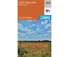 KNYGA Ordnance Survey Nottingham, Vale of Belvoir