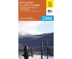 KNYGA Ordnance Survey Pitlochry &amp; Loch Tummel, Aberfeldy, Kinloch Rannoch &amp; Schiehallion