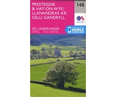 KNYGA Ordnance Survey Presteigne &amp; Hay-on-Wye / Llanandras A'r Gelli Gandryll