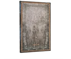 KNYGA paperblanks 2026 Dove Pilkas (Old Leather Collection) Maxi 18-month Vertical Hardcover Flexi Dayplanner 2025-2026 (Elastic Band Closure)