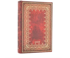 KNYGA paperblanks 2026 Foiled (Old Leather Collection) Mini 12-month Day-at-a-Time Hardcover Flexi Dayplanner 2026 (Elastic Band Closure)