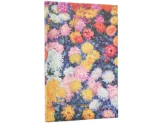 KNYGA paperblanks 2026 Monet's Chrysanthemums Maxi 12-month Vertical Hardcover Flexi Dayplanner 2026 (Elastic Band Closure)