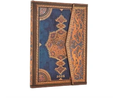 KNYGA paperblanks 2026 Safavid Indigo (Safavid Binding Art) Midi 12-month Verso Hardcover Flexi Dayplanner 2026 (Wrap Closure)