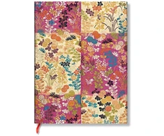 KNYGA paperblanks Kara-ori Rožinė (Japanese Kimono) Ultra Unlined Softcover Flexi Journal (Elastic Band Closure)