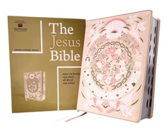KNYGA Passion Jesus Bible Artist Edition, ESV, (With Thumb Tabs to Help Locate the Books of the Bible), Leathersoft, Peach Floral, Thumb Indexed