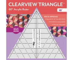 KNYGA Quilt with Marci Baker Clearview Triangle (TM) 60 Degrees Acrylic Ruler - 10"