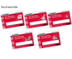 KNYGA Ruth Miskin Read Write Inc. Phonics: Get Writing! Raudona Ditty Books 1-5 Pack of 50