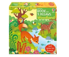 KNYGA Sam Taplin Usborne Book and 3 Jigsaws: Woodland