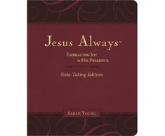 KNYGA Sarah Young Jesus Always Note-Taking Edition, Leathersoft, Burgundy, with Full Scriptures
