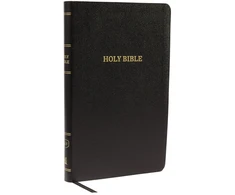 KNYGA Thomas Nelson KJV Holy Bible: Thinline with Cross References, Juodas Bonded Leather, Raudona Letter, Comfort Print: King James Version