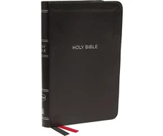 KNYGA Thomas Thomas Nelson NKJV, Thinline Bible, Compact, Leathersoft, Juodas, Raudona Letter, Comfort Print