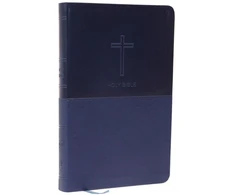 KNYGA Thomas Thomas Nelson NKJV, Value Thinline Bible, Mėlyna Leathersoft, Raudona Letter, Comfort Print