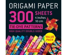 KNYGA Tuttle Publishing Company Staff Origami Paper 300 sheets Tie-Dye Patterns 4" (10 cm)