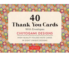 KNYGA Tuttle Tuttle Publishing Chiyogami, 40 Thank You Cards with Envelopes
