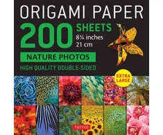 KNYGA Tuttle Tuttle Publishing Origami Paper 200 sheets Nature Photos 8 1/4" (21 cm)