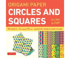 KNYGA Tuttle Tuttle Publishing Origami Paper Circles and Squares 96 Sheets 6" (15 cm)