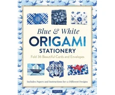 KNYGA Tuttle Tuttle Studio Mėlyna &amp; Baltas Origami Stationery Kit