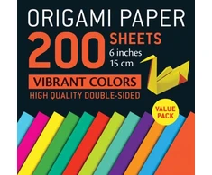 KNYGA Tuttle Tuttle Studio Origami Paper 200 sheets Vibrant Colors 6" (15 cm)