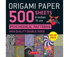 KNYGA Tuttle Tuttle Studio Origami Paper 500 sheets Psychedelic Patterns 6" (15 cm)