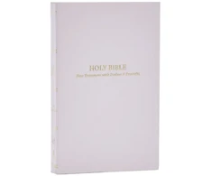 KNYGA Zondervan KJV Holy Bible: Pocket New Testament with Psalms and Proverbs, Baltas Softcover, Raudona Letter, Comfort Print: King James Version