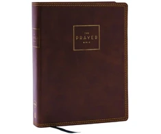 KNYGA Zondervan Prayer Bible: Pray God’s Word Cover to Cover (NKJV, Brown Leathersoft, Raudona Letter, Comfort Print)