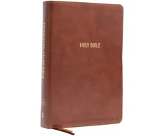 KNYGA Zondervan Publishing KJV, Foundation Study Bible, Large Print, Leathersoft, Brown, Raudona Letter, Comfort Print