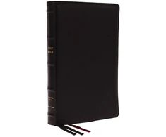 KNYGA Zondervan Publishing KJV Holy Bible: Large Print Thinline, Juodas Goatskin Leather, Premier Collection, Raudona Letter, Comfort Print (Thumb Indexed): King James Version
