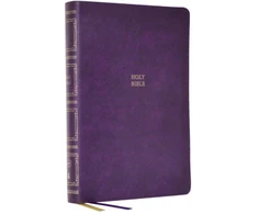KNYGA Zondervan Publishing KJV Holy Bible: Paragraph-style Large Print Thinline with 43,000 Cross References, Violetinė Leathersoft, Raudona Letter, Comfort Print: King James Version