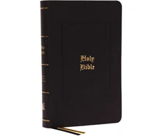 KNYGA Zondervan Publishing KJV, Personal Size Large Print Reference Bible, Vintage Series, Juodas Leathersoft, Raudona Letter, Thumb Indexed, Comfort Print