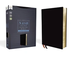 KNYGA Zondervan Publishing NASB, Thinline Bible, Large Print, Bonded Leather, Juodas, Raudona Letter, 1995 Text, Comfort Print