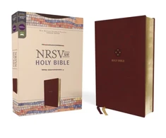 KNYGA Zondervan Publishing NRSVue, Holy Bible, Leathersoft, Burgundy, Comfort Print