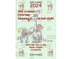 KNYGA Bookshop 2024 366 Croesair Cymraeg-Saesneg Un Bob Dydd / One-a-Day Welsh-English Crosswords
